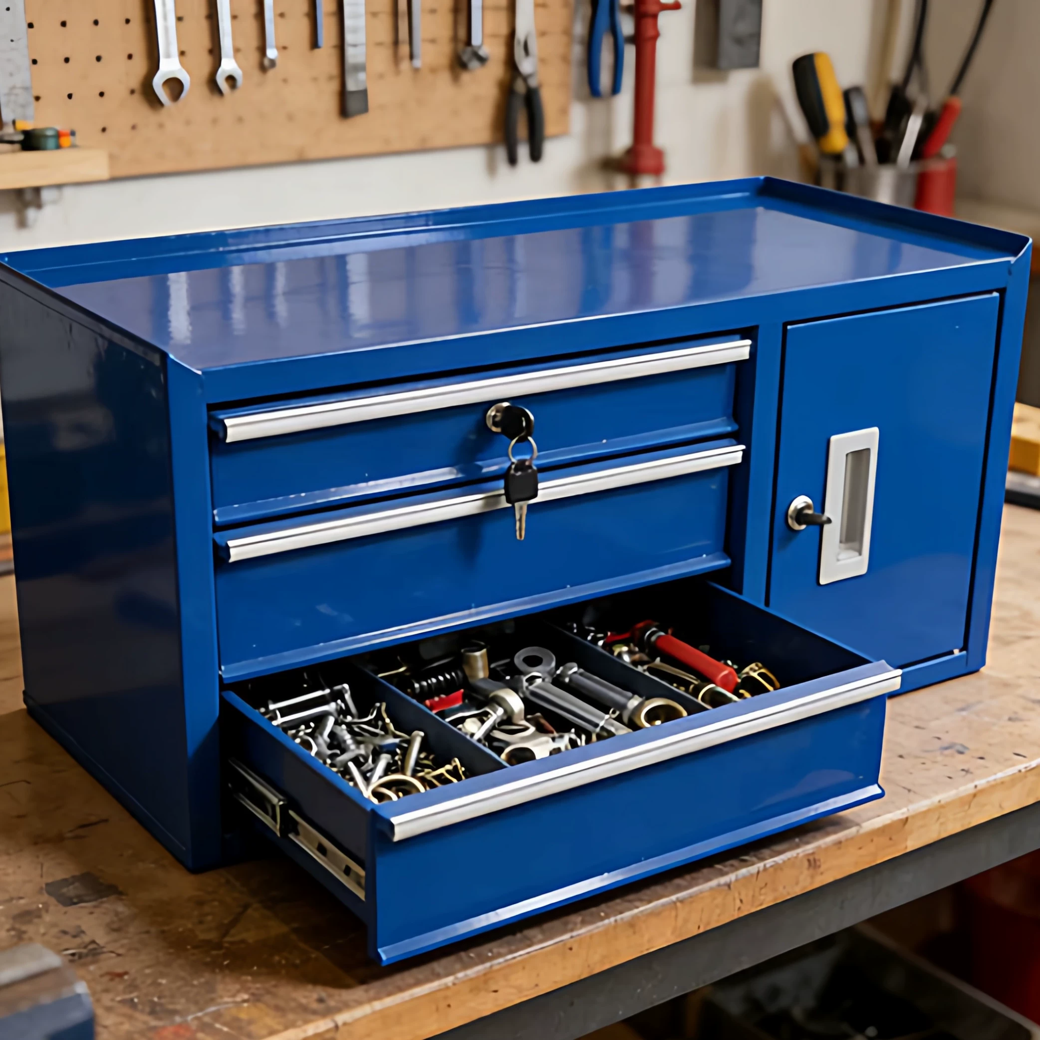 Workshop Tools Wood - Armadietto Multiuso in Ferro per Attrezzi